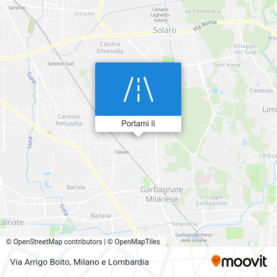 Mappa Via Arrigo Boito