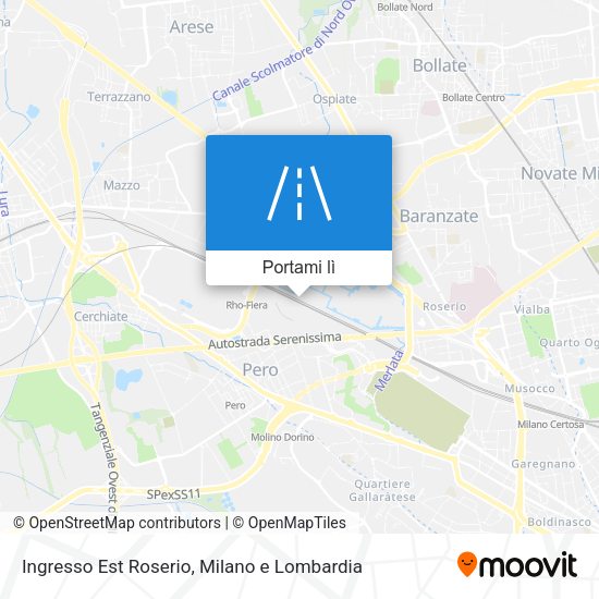 Mappa Ingresso Est Roserio