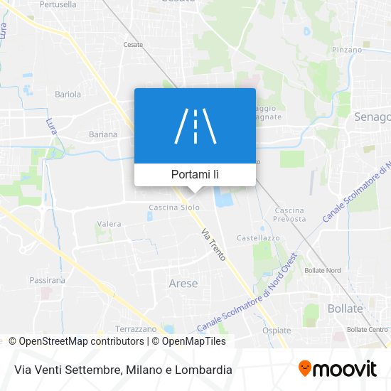 Mappa Via Venti Settembre