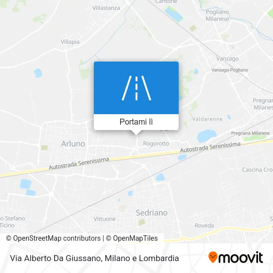 Mappa Via Alberto Da Giussano