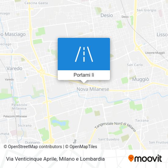 Mappa Via Venticinque Aprile