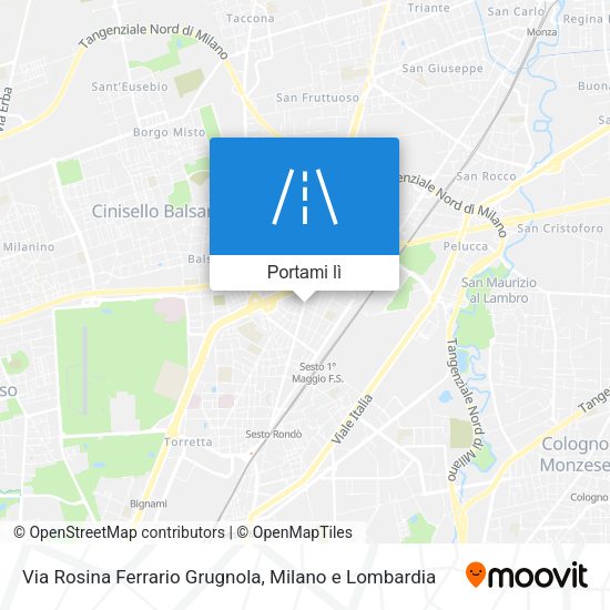 Mappa Via Rosina Ferrario Grugnola