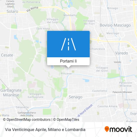 Mappa Via Venticinque Aprile