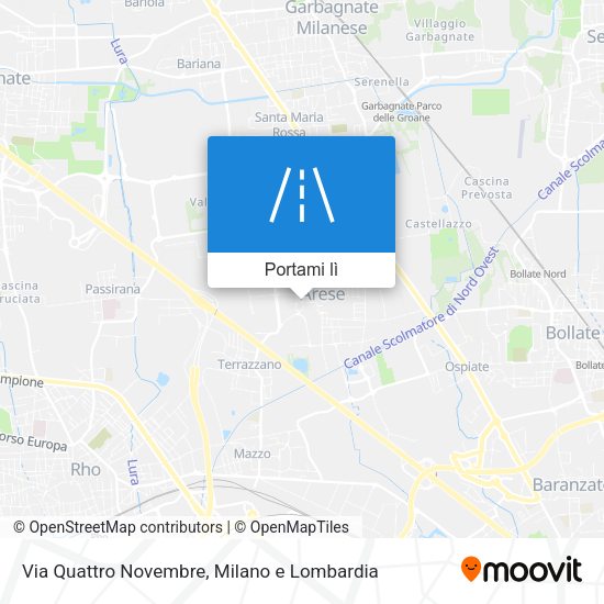 Mappa Via Quattro Novembre