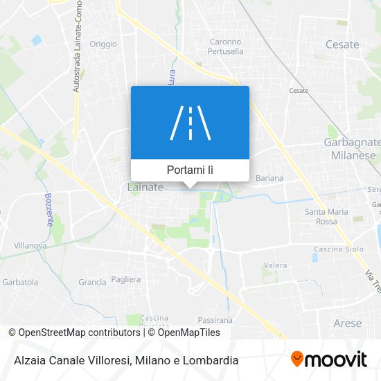 Mappa Alzaia Canale Villoresi