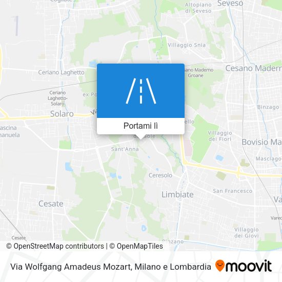 Mappa Via Wolfgang Amadeus Mozart
