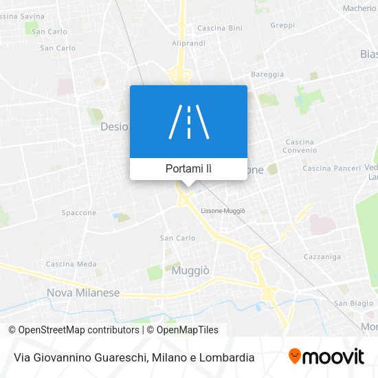 Mappa Via Giovannino Guareschi