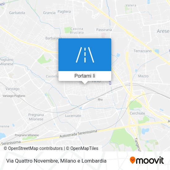 Mappa Via Quattro Novembre