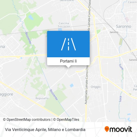 Mappa Via Venticinque Aprile