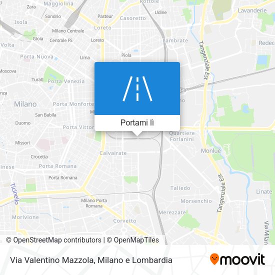 Mappa Via Valentino Mazzola