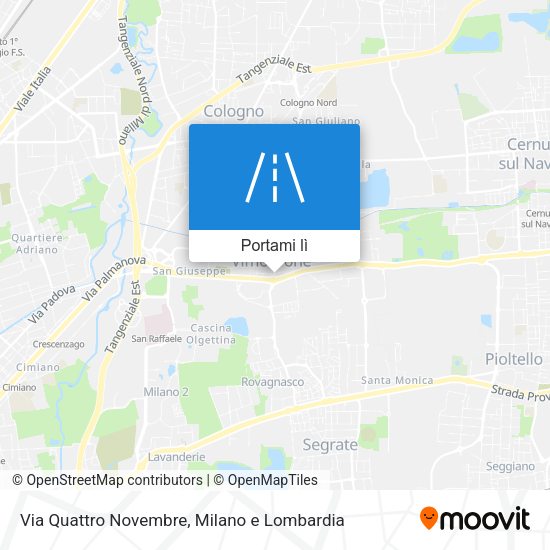 Mappa Via Quattro Novembre