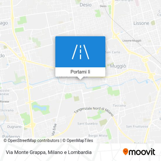 Mappa Via Monte Grappa