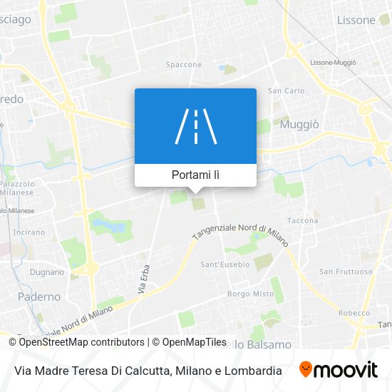 Mappa Via Madre Teresa Di Calcutta