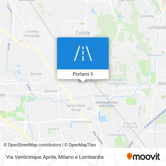 Mappa Via Venticinque Aprile