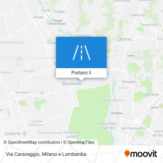 Mappa Via Caravaggio