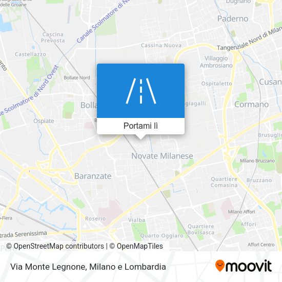 Mappa Via Monte Legnone