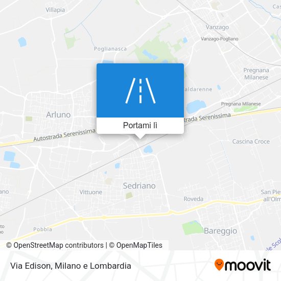 Mappa Via Edison