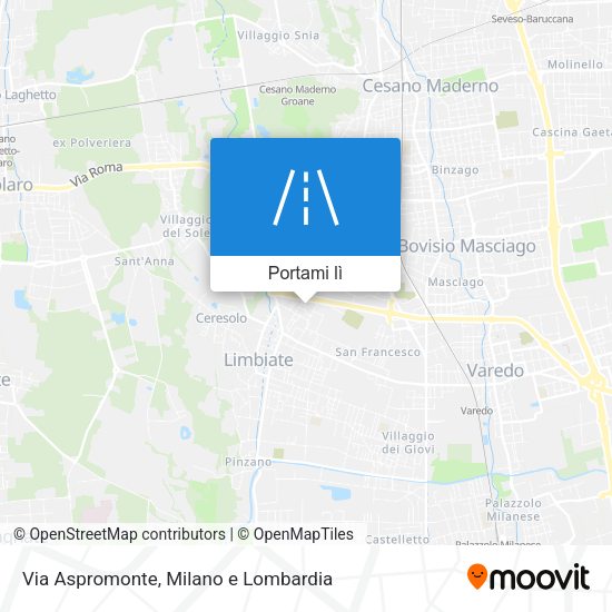 Mappa Via Aspromonte