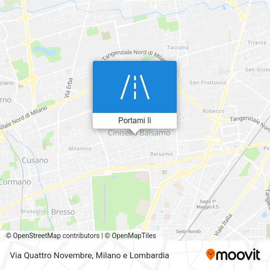 Mappa Via Quattro Novembre