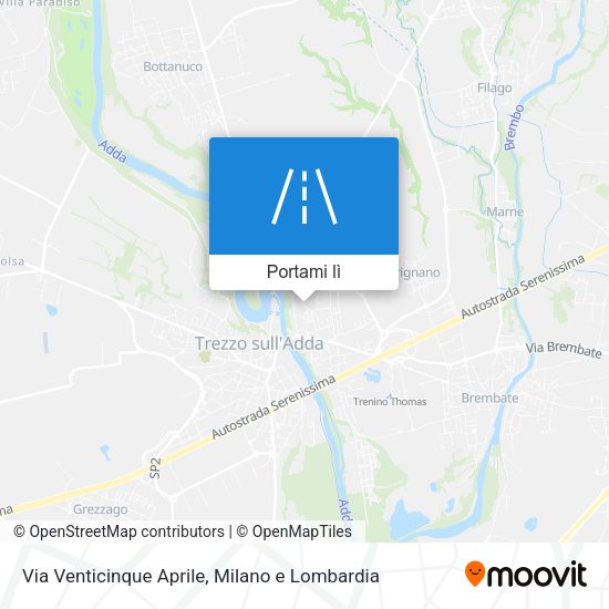 Mappa Via Venticinque Aprile