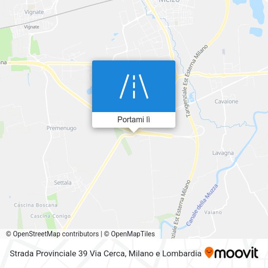 Mappa Strada Provinciale 39 Via Cerca