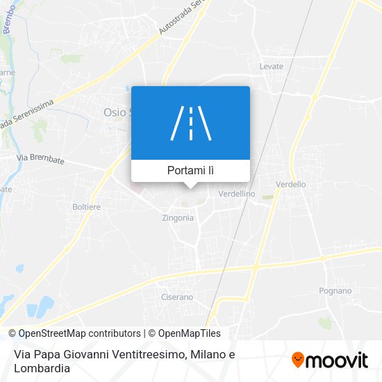 Mappa Via Papa Giovanni Ventitreesimo