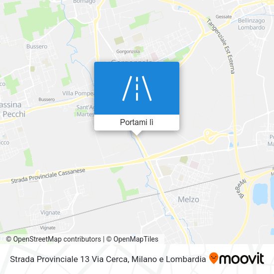 Mappa Strada Provinciale 13 Via Cerca