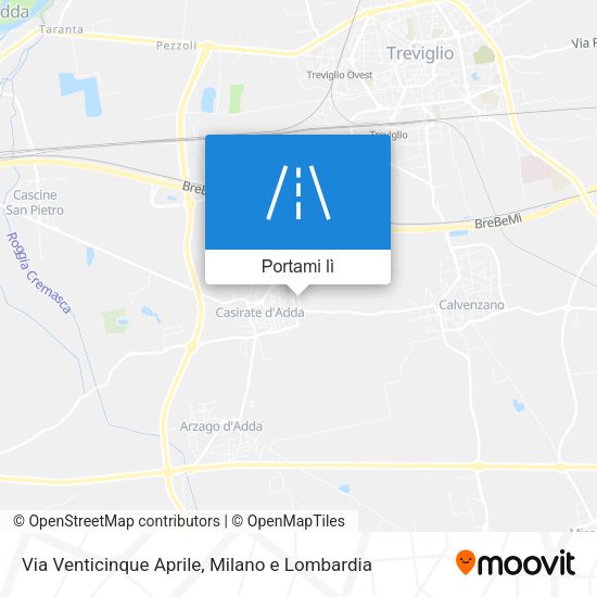 Mappa Via Venticinque Aprile
