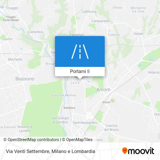 Mappa Via Venti Settembre