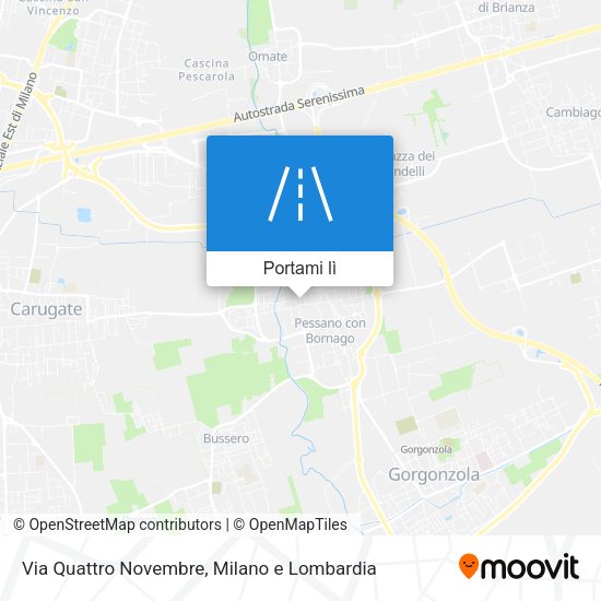 Mappa Via Quattro Novembre