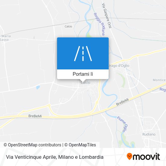 Mappa Via Venticinque Aprile