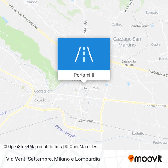 Mappa Via Venti Settembre