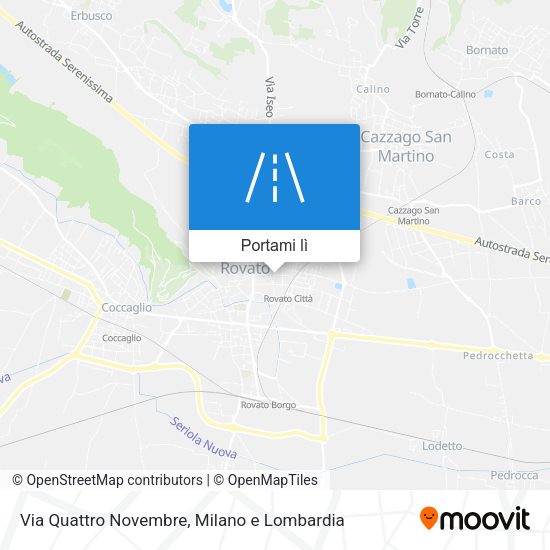 Mappa Via Quattro Novembre