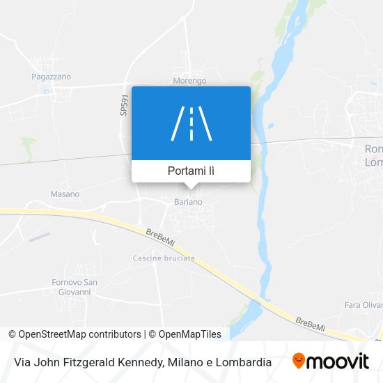 Mappa Via John Fitzgerald Kennedy