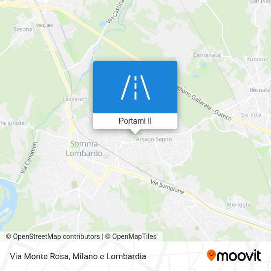 Mappa Via Monte Rosa