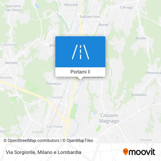 Mappa Via Sorgiorile