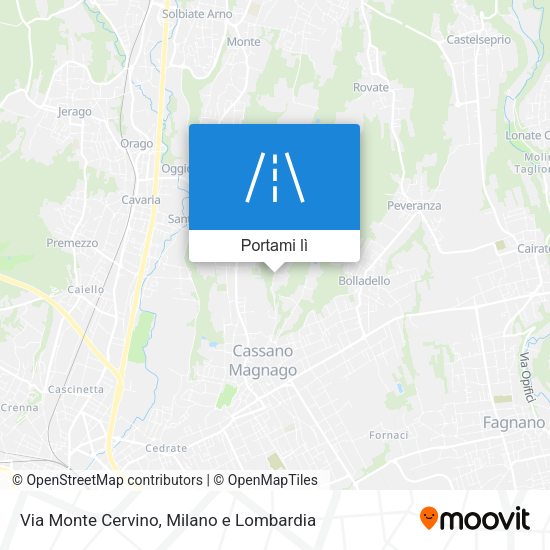 Mappa Via Monte Cervino