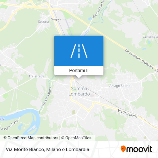 Mappa Via Monte Bianco