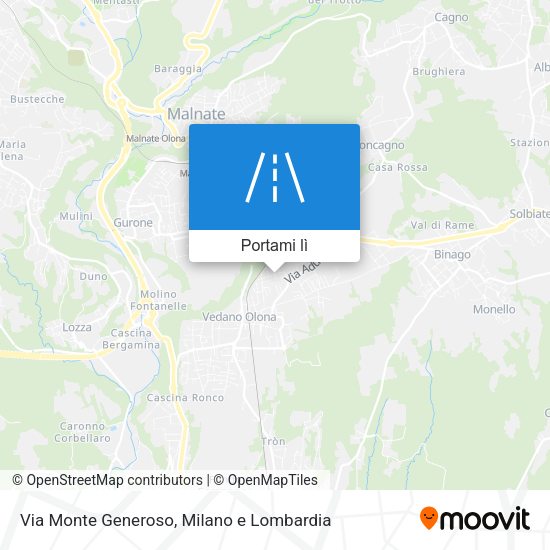 Mappa Via Monte Generoso