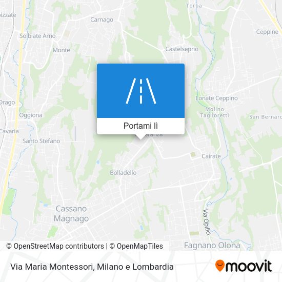 Mappa Via Maria Montessori
