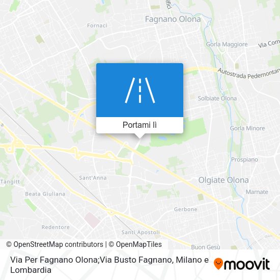 Mappa Via Per Fagnano Olona;Via Busto Fagnano