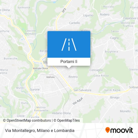 Mappa Via Montallegro