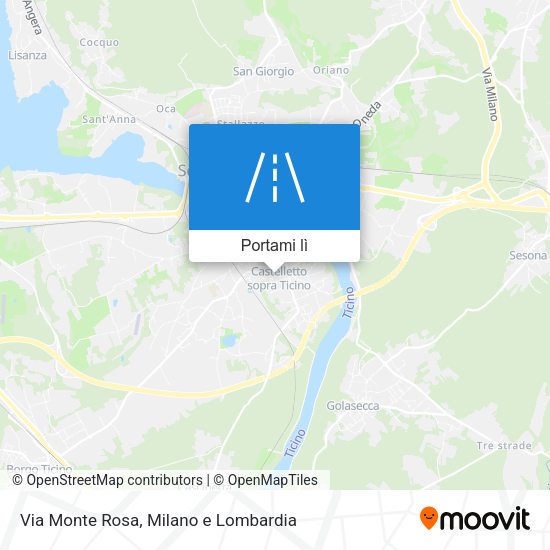 Mappa Via Monte Rosa