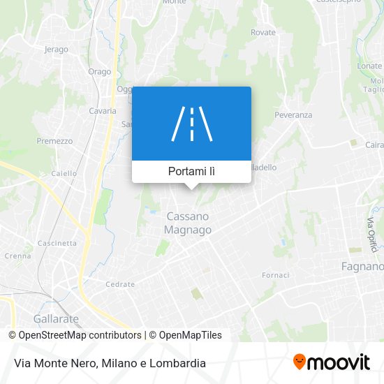 Mappa Via Monte Nero