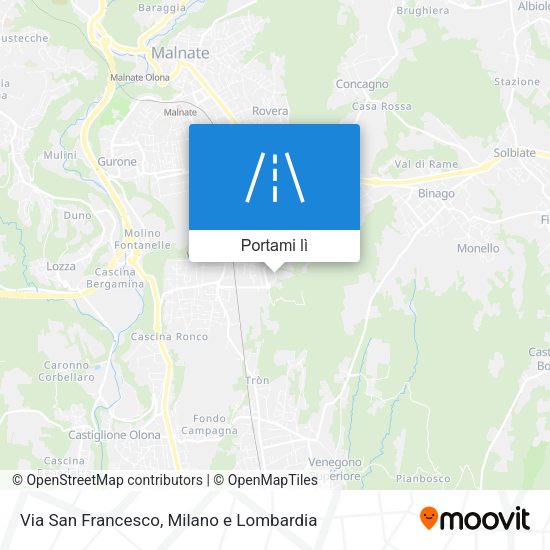 Mappa Via San Francesco