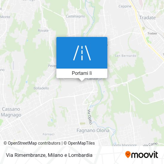 Mappa Via Rimembranze