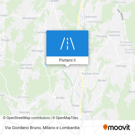 Mappa Via Giordano Bruno