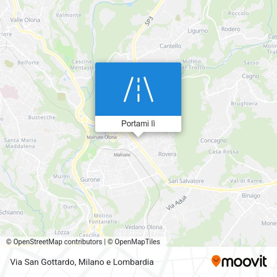 Mappa Via San Gottardo