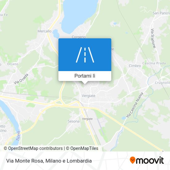 Mappa Via Monte Rosa
