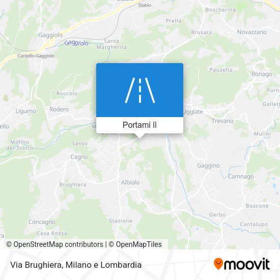 Mappa Via Brughiera